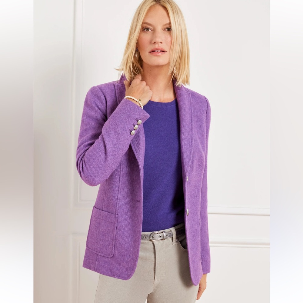 Talbots Lavender Purple Wool-Blend Blazer